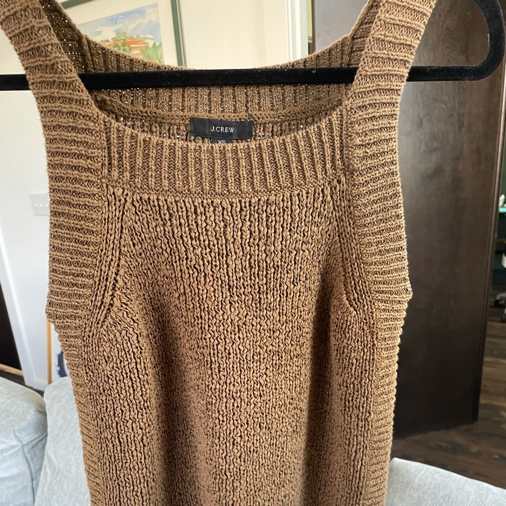 J Crew Olive Sweater Tank XS